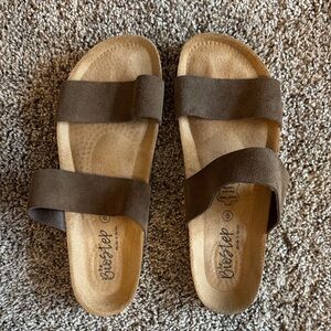 Biostep Brown Double Strap Sandals